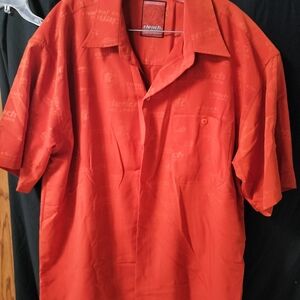 Men's Clench Vibrant Red Casual Button Down Shirt